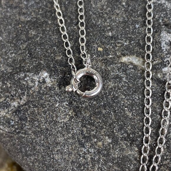 Sterling Silver CZ Heart Love Pendant Necklace 15" - Picture 7 of 7